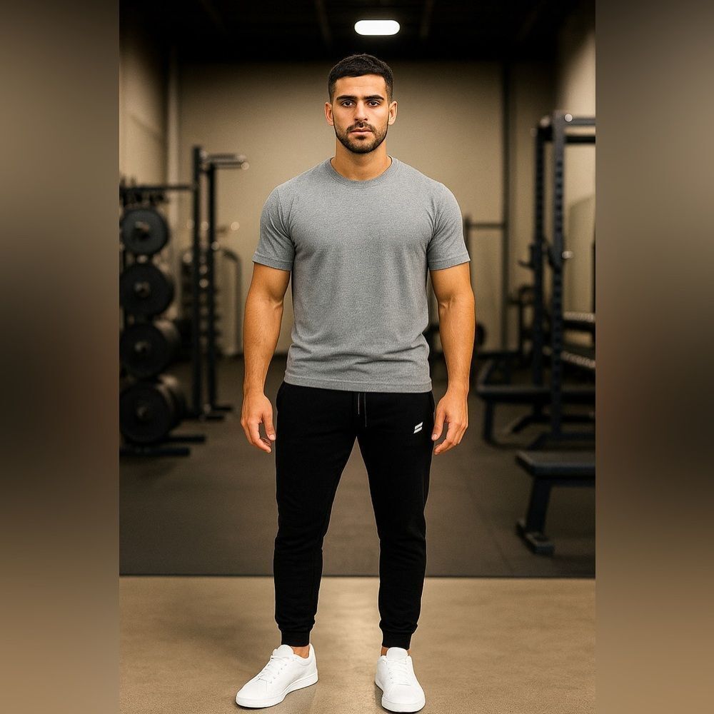 DoYouEven Men’s Black Joggers Size Large — Athletic Sweatpants w/ Zip Pockets